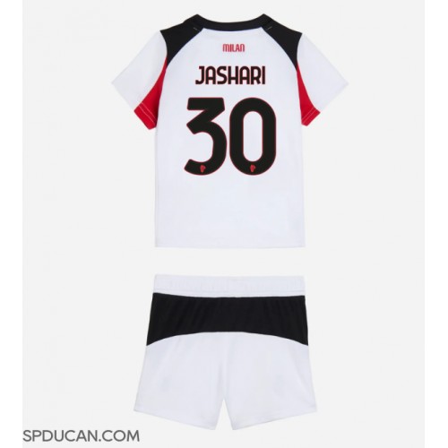Dječji Nogometni Dres AC Milan Ardon Jashari #30 Gostujuci 2025-26 Kratak Rukav (+ Kratke hlače)